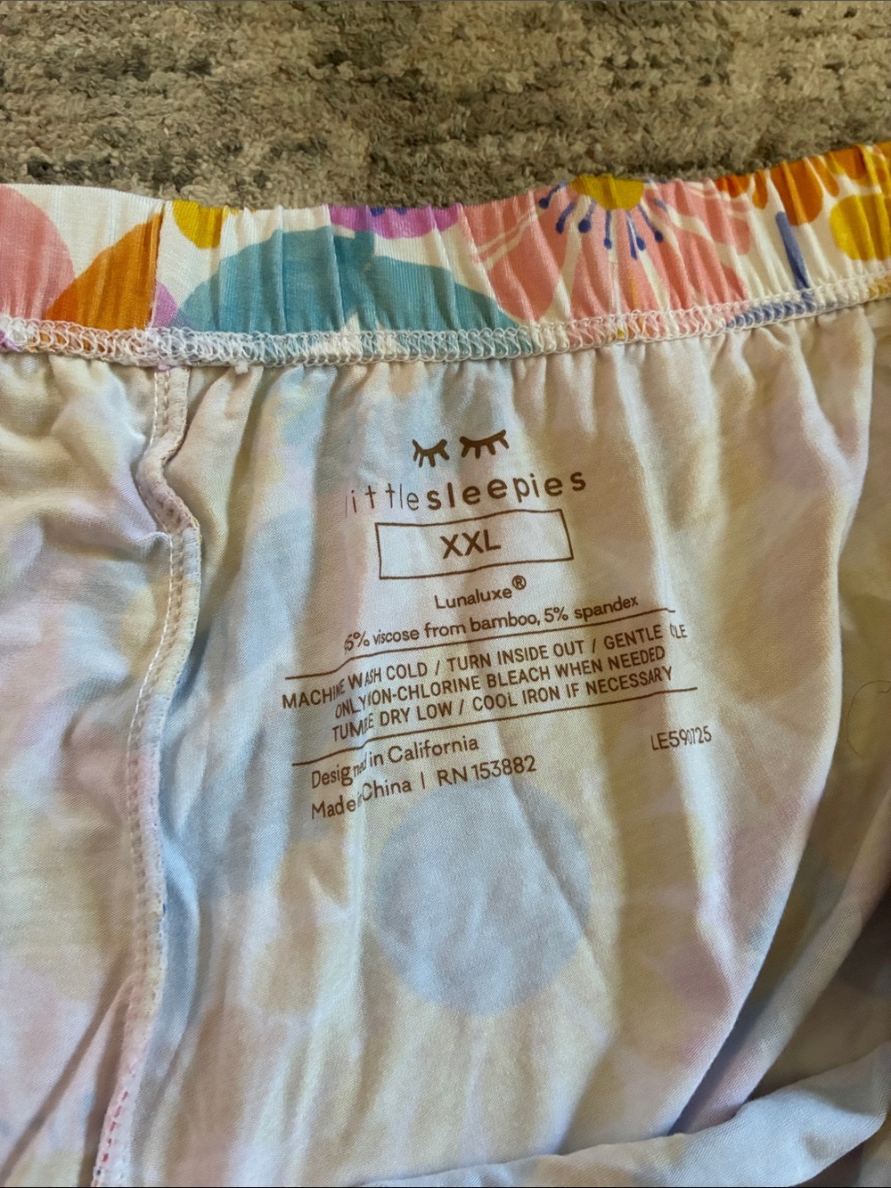 Little Sleepies women’s XXL  Floral Sunshine Pajama Set - Pink & Yellow - Picture 8 of 10